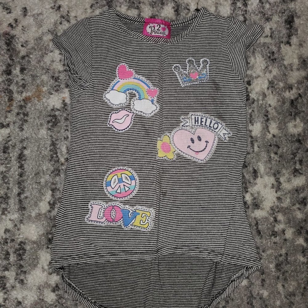 3 for 12 ||| 2 Princess Emoji Top || Sm  EUC